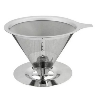 Coador de Café Inox Lavável e Reutilizável - Sem Necessidade de Filtro_ Lonix Shopping