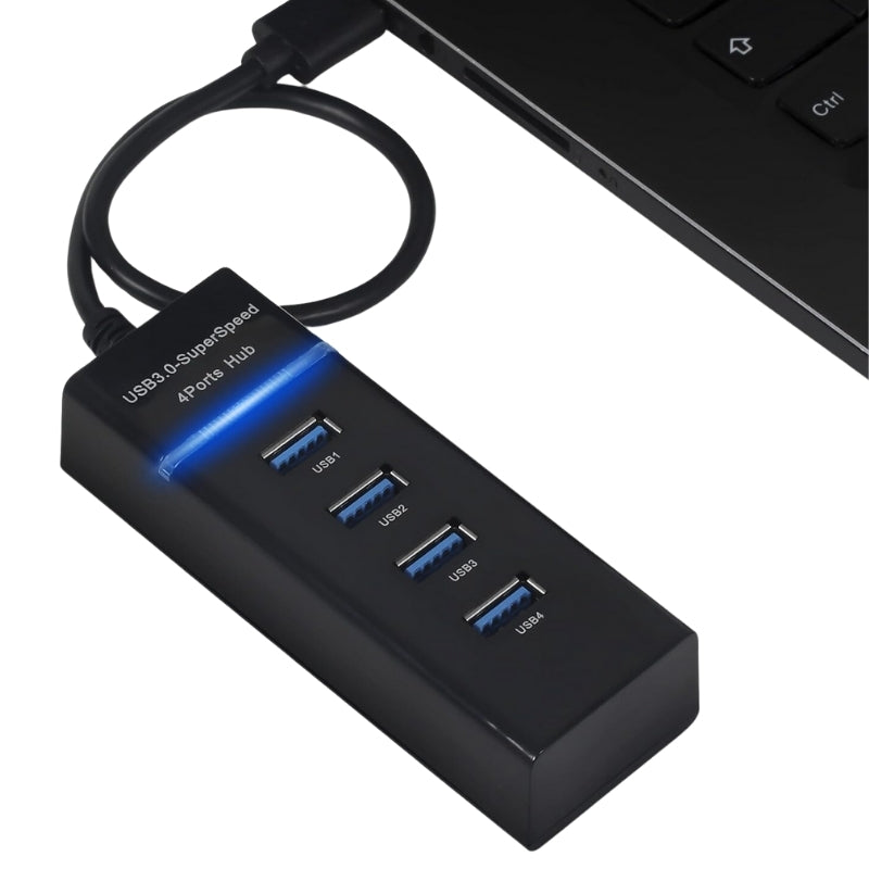 Hub USB 3.0 LED 4 Portas Extensor Ultra Rápido 5.0 Gbps Lonix Shopping